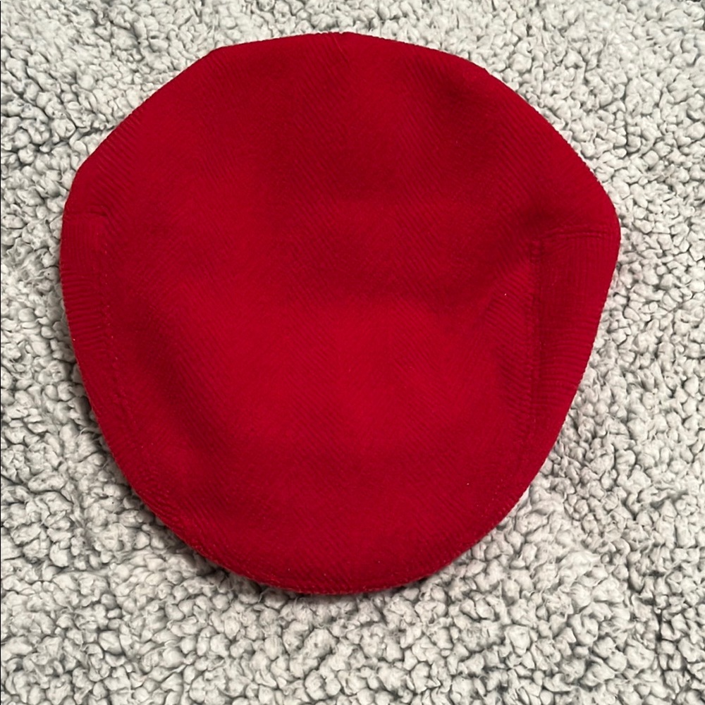 Burberry Red Wool Newsboy Hat size Medium